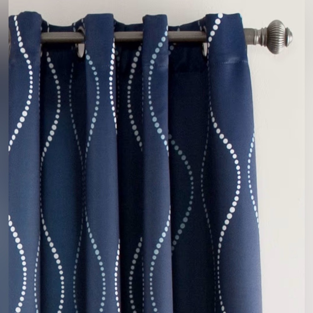 Lush Decor Swirl Room Darkening Curtain Panel Pair - 52"W x 84"L - Picture 2 of 11